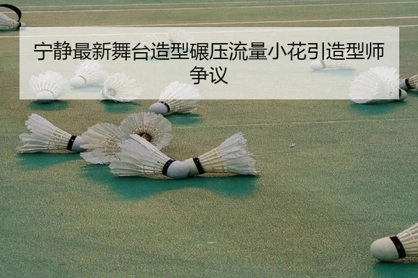 宁静最新舞台造型碾压流量小花引造型师争议